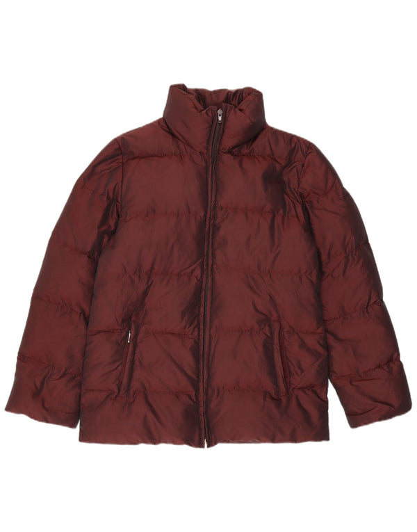 Zara Womens Padded Jacket UK 14 Medium Burgundy