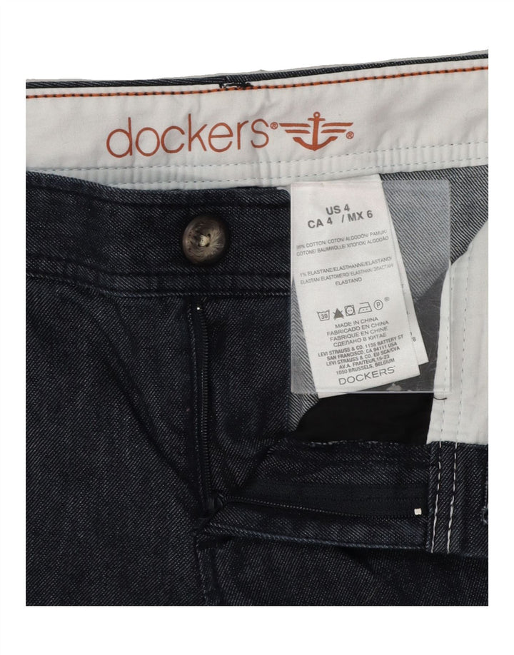 DOCKERS Womens Chino Shorts US 4 Small W30 Navy Blue Cotton Vintage Dockers and Second-Hand Dockers from Messina Hembry 