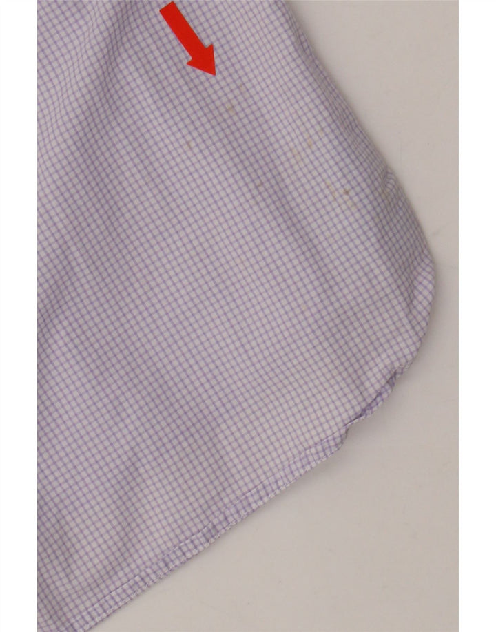 TOMMY HILFIGER Mens Shirt XL Purple Check Cotton Vintage Tommy Hilfiger and Second-Hand Tommy Hilfiger from Messina Hembry 