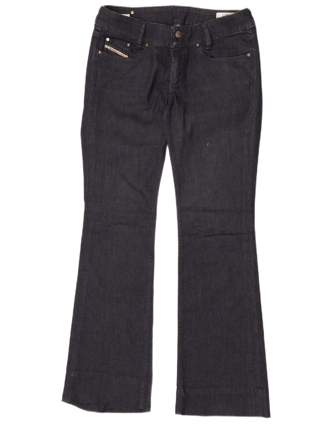 Diesel Womens Louvely Flared Jeans W30 L31 Navy Blue Cotton