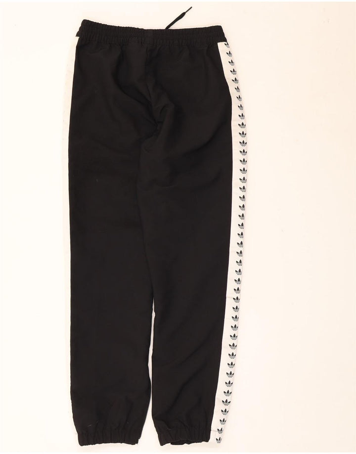 Adidas Boys Tracksuit Trousers Joggers 11-12 Years Black Colourblock