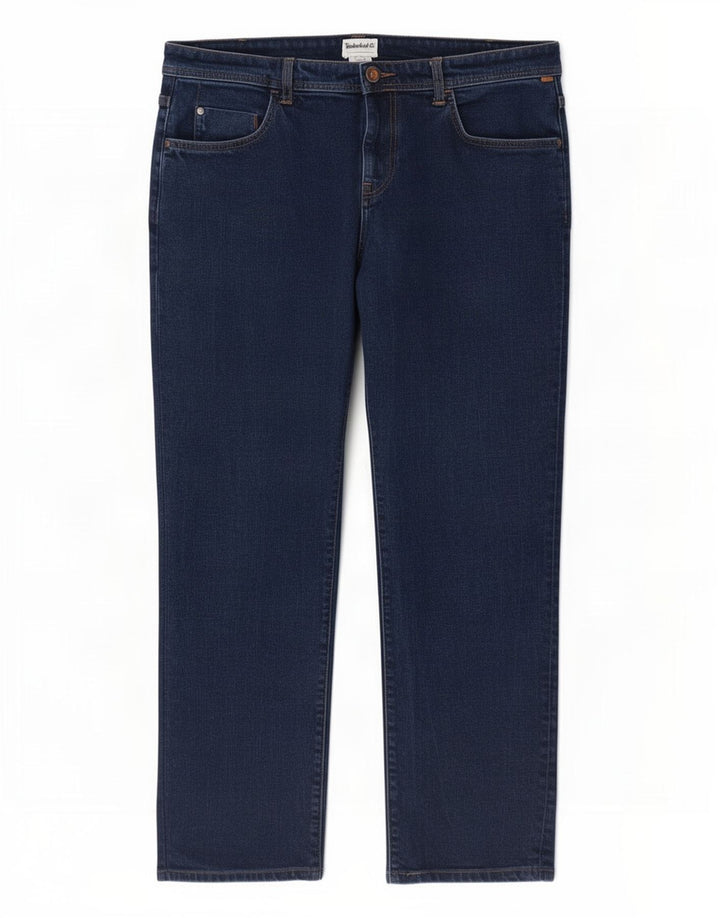 Timberland Mens Straight Jeans W36 L29 Navy Blue Cotton