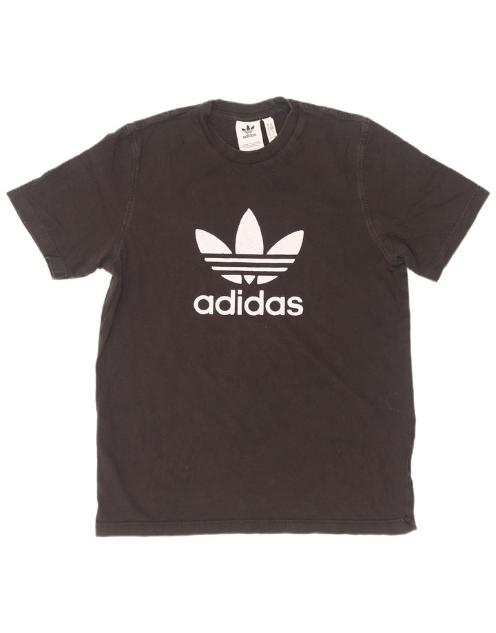 Adidas Mens Graphic T-Shirt Top Medium Black Cotton
