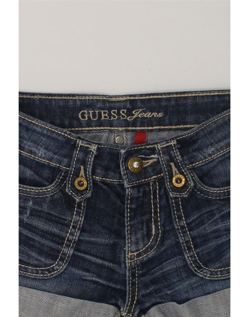 GUESS Girls Denim Shorts 7-8 Years W24 Navy Blue | Vintage Guess | Thrift | Second-Hand Guess | Used Clothing | Messina Hembry 