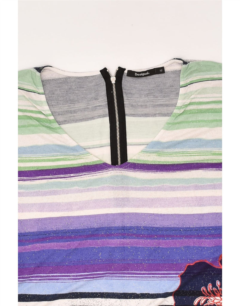 DESIGUAL Womens Sleeveless Blouse Top UK 14 Medium Multicoloured Striped | Vintage Desigual | Thrift | Second-Hand Desigual | Used Clothing | Messina Hembry 