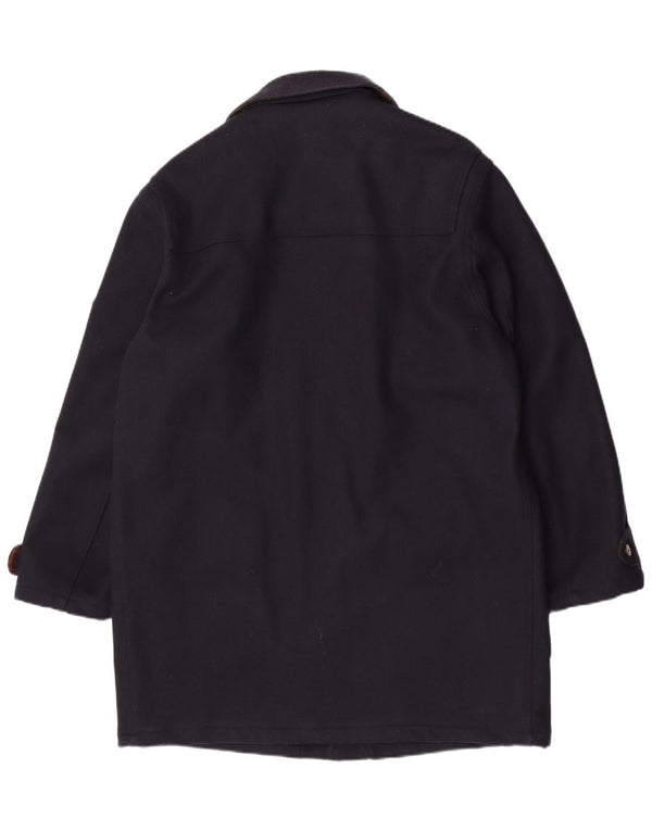 Navigare Mens Overcoat UK 42 XL Navy Blue Wool