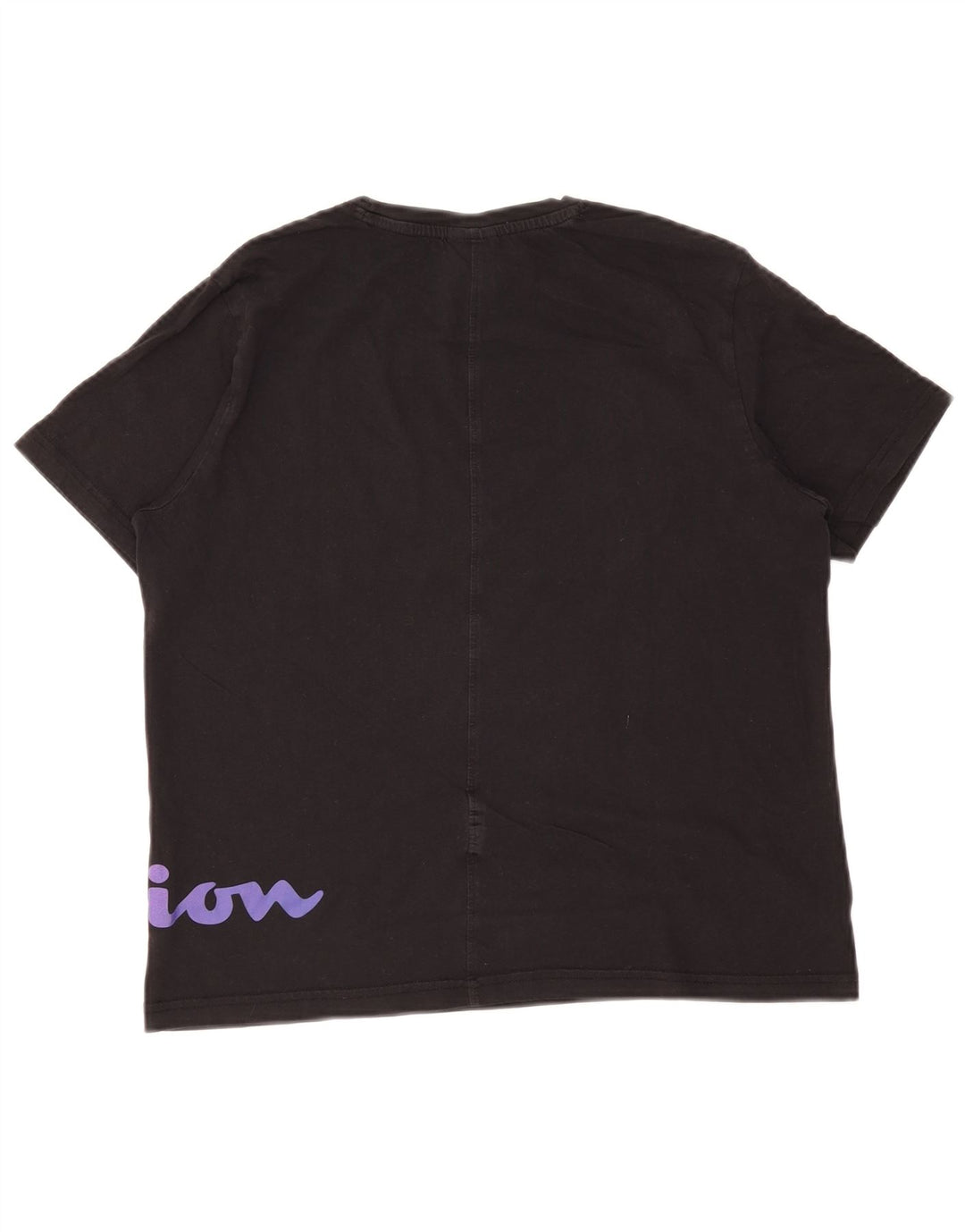 Champion Womens Graphic T-Shirt Top UK 14 Large Black