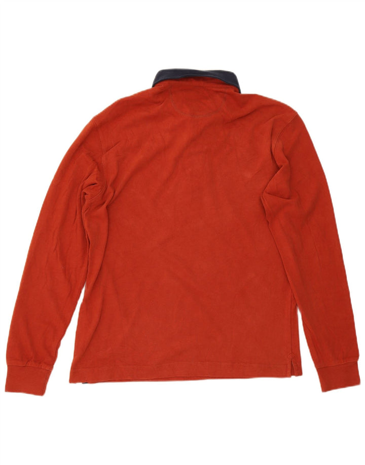 La Martina Mens Long Sleeve Polo Shirt Medium Red Cotton