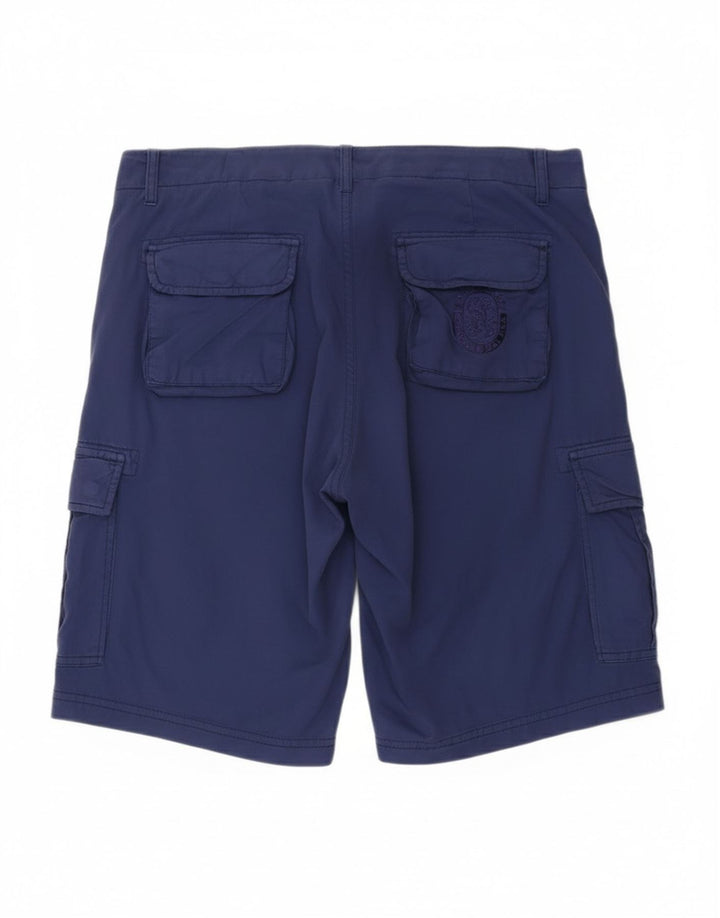 Scorpion Bay Mens Cargo Shorts W32 Medium Navy Blue Cotton