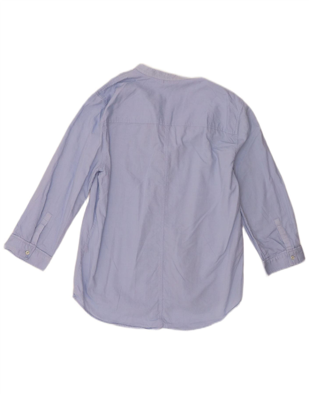 Massimo Dutti Womens 3/4 Sleeve Shirt EU 40 Medium Blue