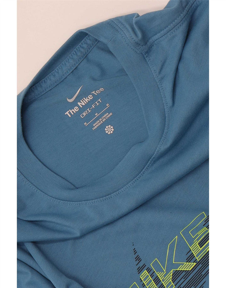 Nike Mens Dri Fit Graphic T-Shirt Top Medium Blue