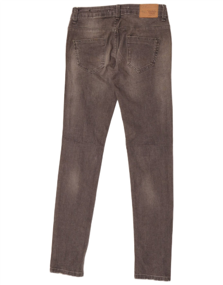 Zara Womens Distressed Slim Jeans EU 34 2XS W24 L32 Grey