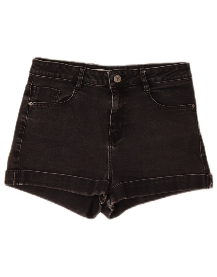Zara Womens Denim Shorts EU 36 XS W26 Black