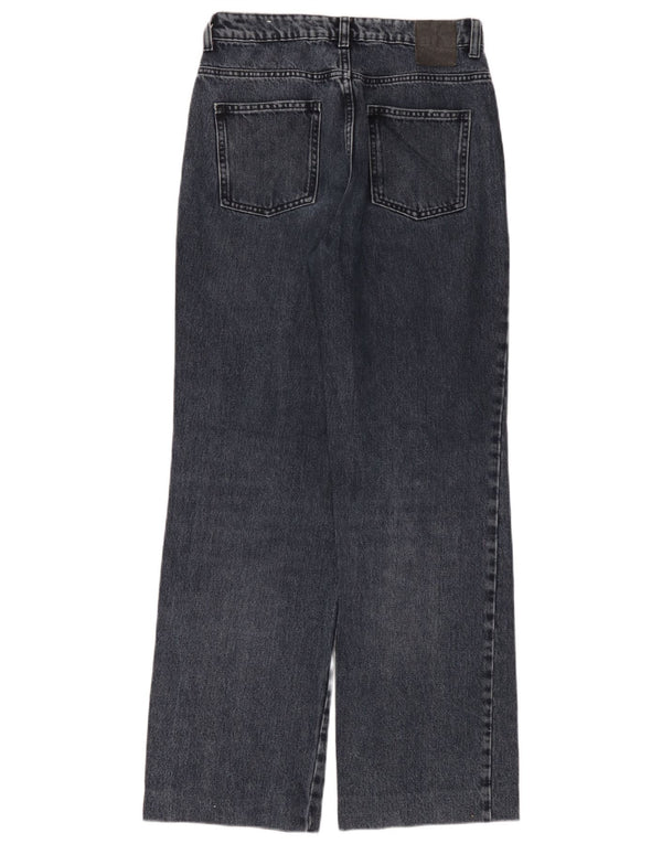 Zara Womens High Waist Wide Leg Jeans EU 38 Small W28 L32 Black Cotton
