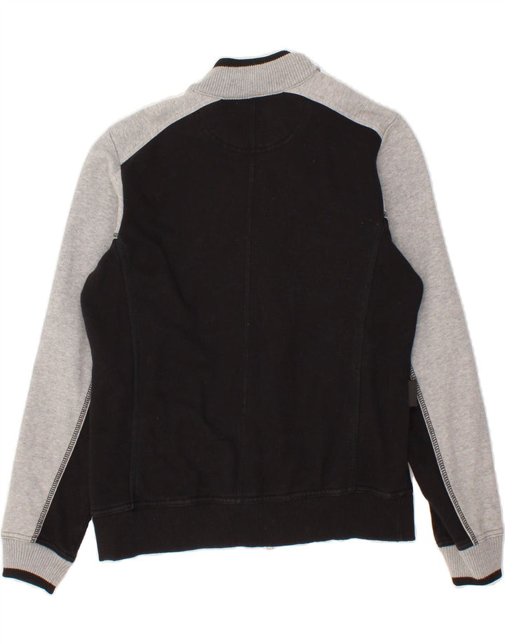 CHAMPION Womens Tracksuit Top Jacket UK 14 Medium Black Colourblock Cotton Vintage Champion and Second-Hand Champion from Messina Hembry 
