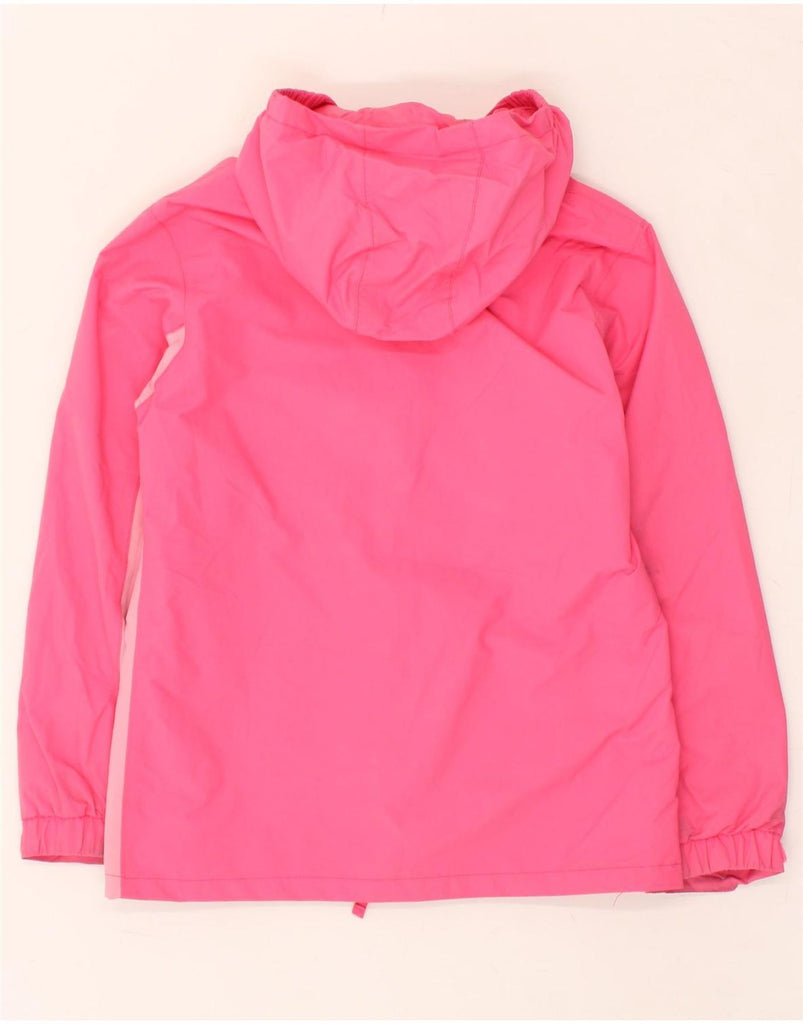 MOUNTAIN WAREHOUSE Girls Hooded Rain Jacket 9-10 Years Pink Colourblock | Vintage Mountain Warehouse | Thrift | Second-Hand Mountain Warehouse | Used Clothing | Messina Hembry 