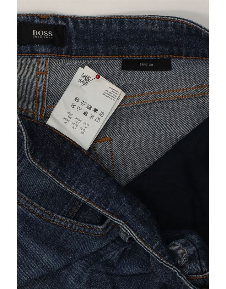 Hugo Boss Mens Stretch Slim Jeans W36 L36 Blue Cotton