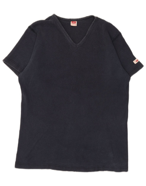 Levi's Womens T-Shirt Top XL Navy Blue Cotton