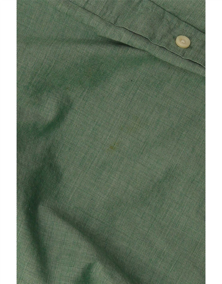 Tommy Hilfiger Mens Classic Fit Shirt Large Green Cotton