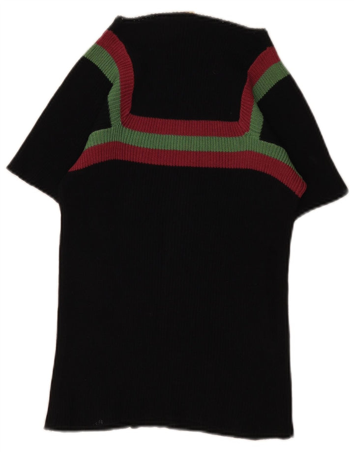 Gilmar Womens Boat Neck Jumper Sweater IT 44 Medium Black Striped