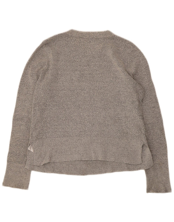Oasis Womens Boat Neck Jumper Sweater UK 12 Medium Grey Acrylic