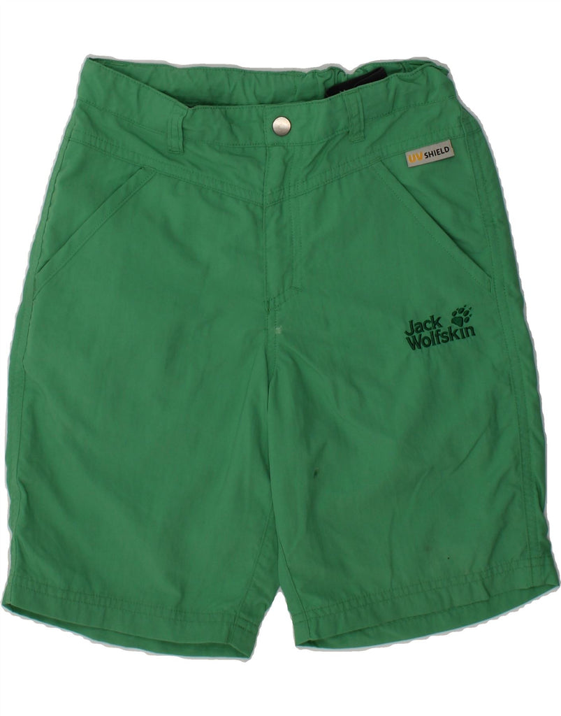 JACK WOLFSKIN Boys Chino Shorts 9-10 Years W24 Green Polyamide | Vintage Jack Wolfskin | Thrift | Second-Hand Jack Wolfskin | Used Clothing | Messina Hembry 