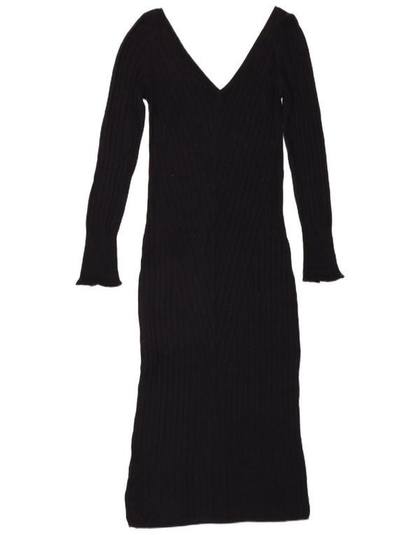 Topshop Womens Long Sleeve Maxi Jumper Dress UK 12 Medium Navy Blue