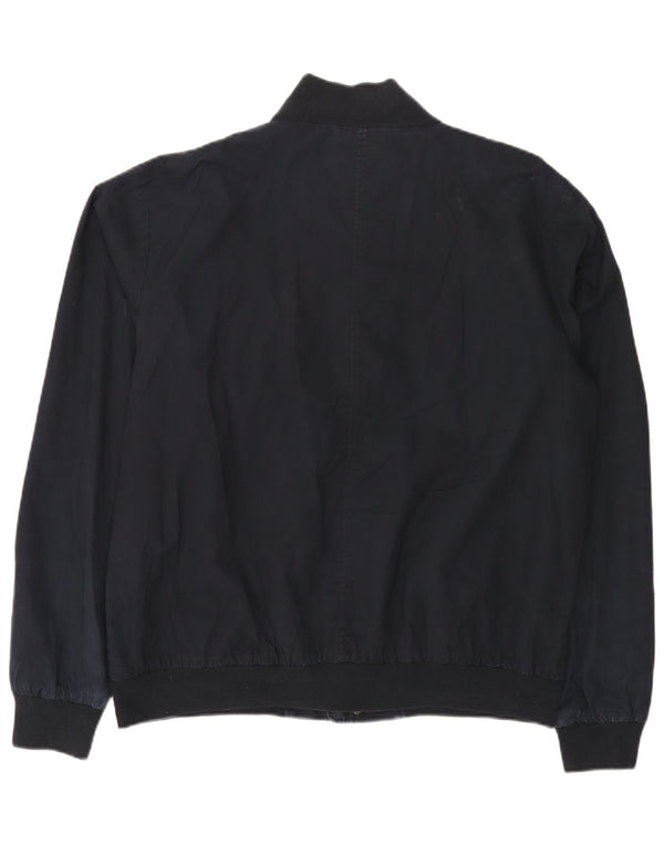 Slam Mens Bomber Jacket UK 46 3XL Navy Blue Cotton