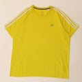 Adidas Mens Climalite T-Shirt Top Large Yellow Cotton