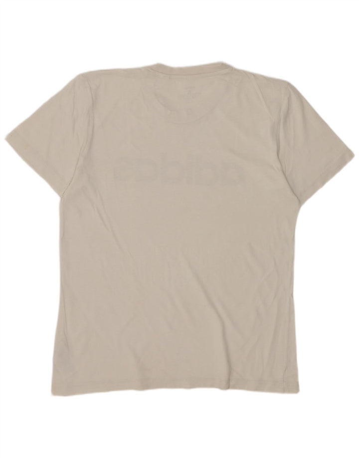 Adidas Mens Graphic T-Shirt Top Small White Cotton