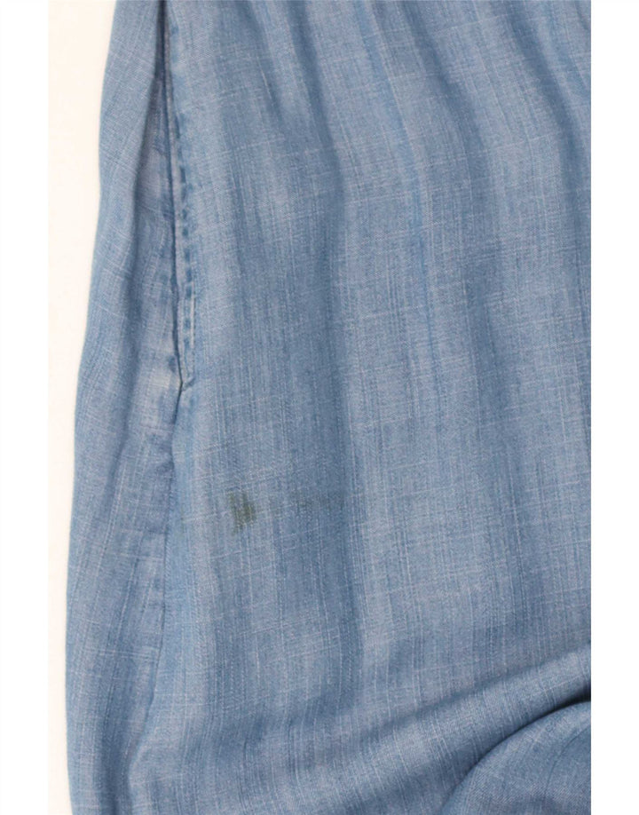 Marks & Spencer Womens Maxi Dress UK 16 Large Blue Lyocell