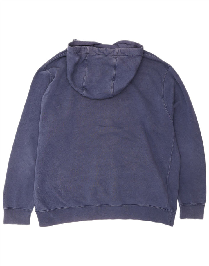 NIKE Mens Loose Fit Graphic Hoodie Jumper XL Navy Blue Cotton