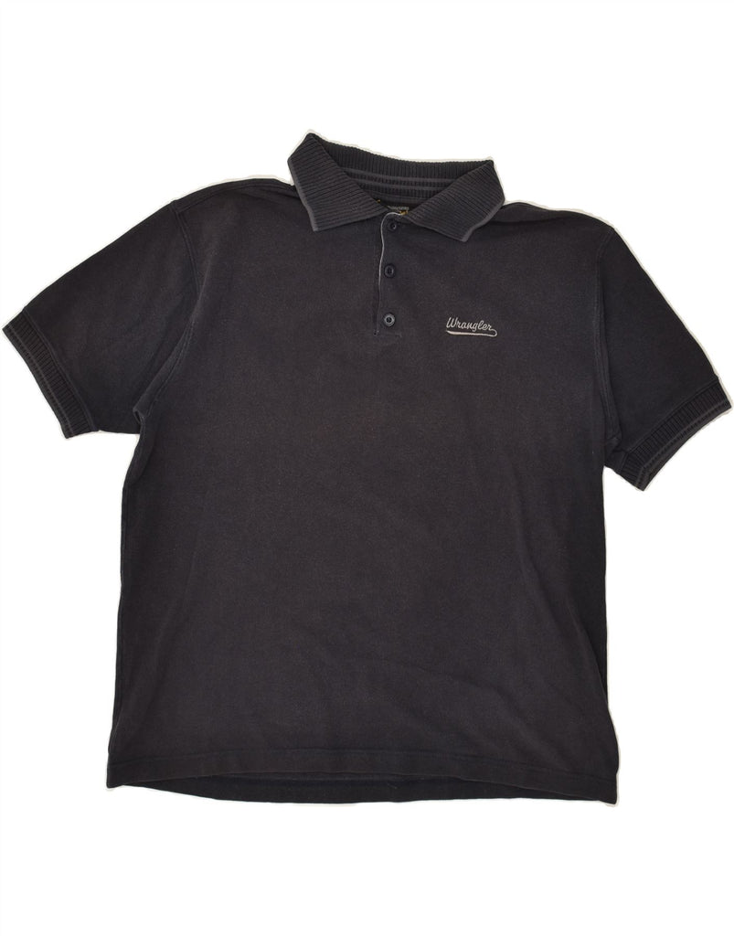 WRANGLER Mens Polo Shirt Medium Navy Blue Cotton Vintage Wrangler and Second-Hand Wrangler from Messina Hembry 