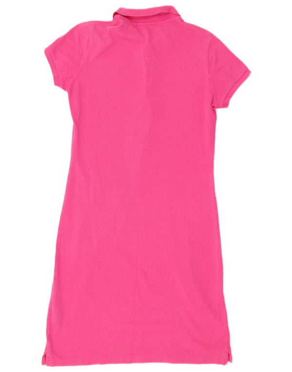 RALPH LAUREN Womens Polo Dress UK 10 Small Pink Cotton
