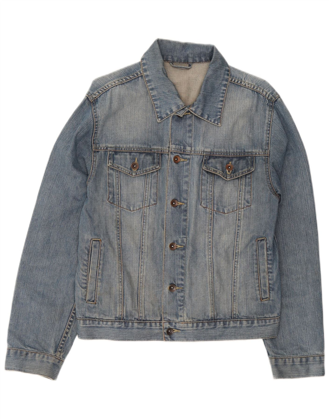 Oviesse Womens Denim Jacket UK 16 Large Blue Cotton