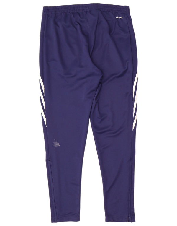 Adidas Mens Climalite Tracksuit Trousers Large Navy Blue Polyester