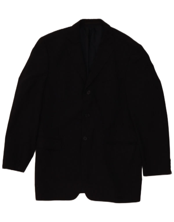 Marks & Spencer Mens Blazer Jacket UK 42 Large Navy Blue Striped Classic