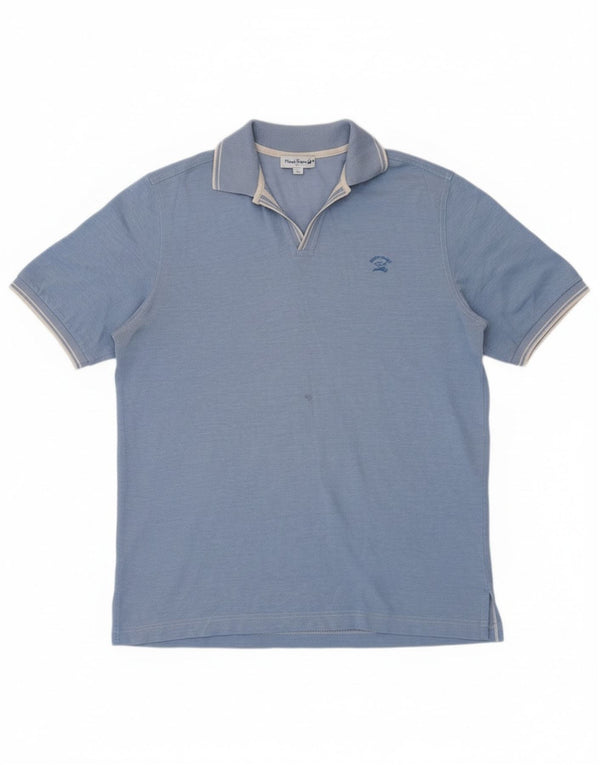 Paul & Shark Mens Polo Shirt Medium Blue Flecked