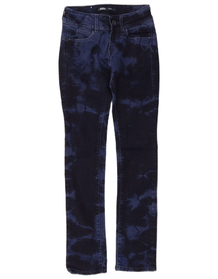 LEVI'S Boys Slim Jeans 9-10 Years Navy Blue Tie Dye Cotton
