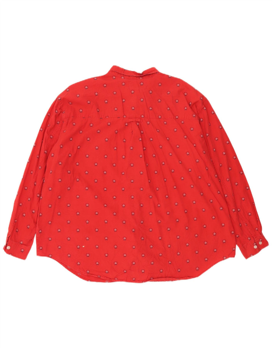 Dockers Womens Oversized Shirt UK 20 2XL Red Geometric Cotton