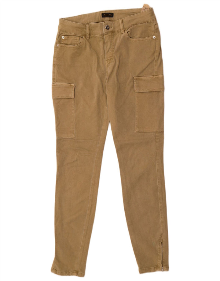 Massimo Dutti Womens Skinny Cargo Trousers EU 40 Medium W30 L29 Khaki