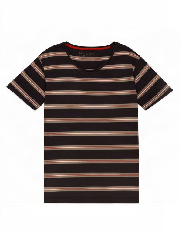 Billabong Mens T-Shirt Top 2XL Navy Blue Striped Cotton