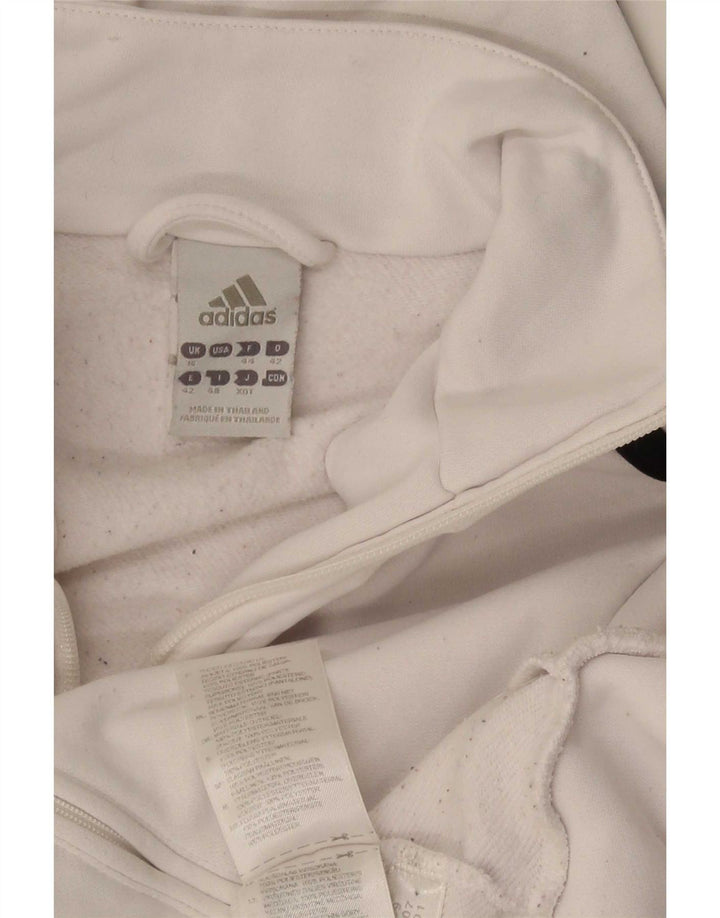 Adidas Womens Tracksuit Top Jacket UK 16 Large White Polyester