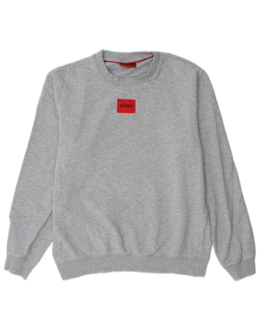 Hugo Boss Mens Sweatshirt Jumper Small Grey Flecked Cotton