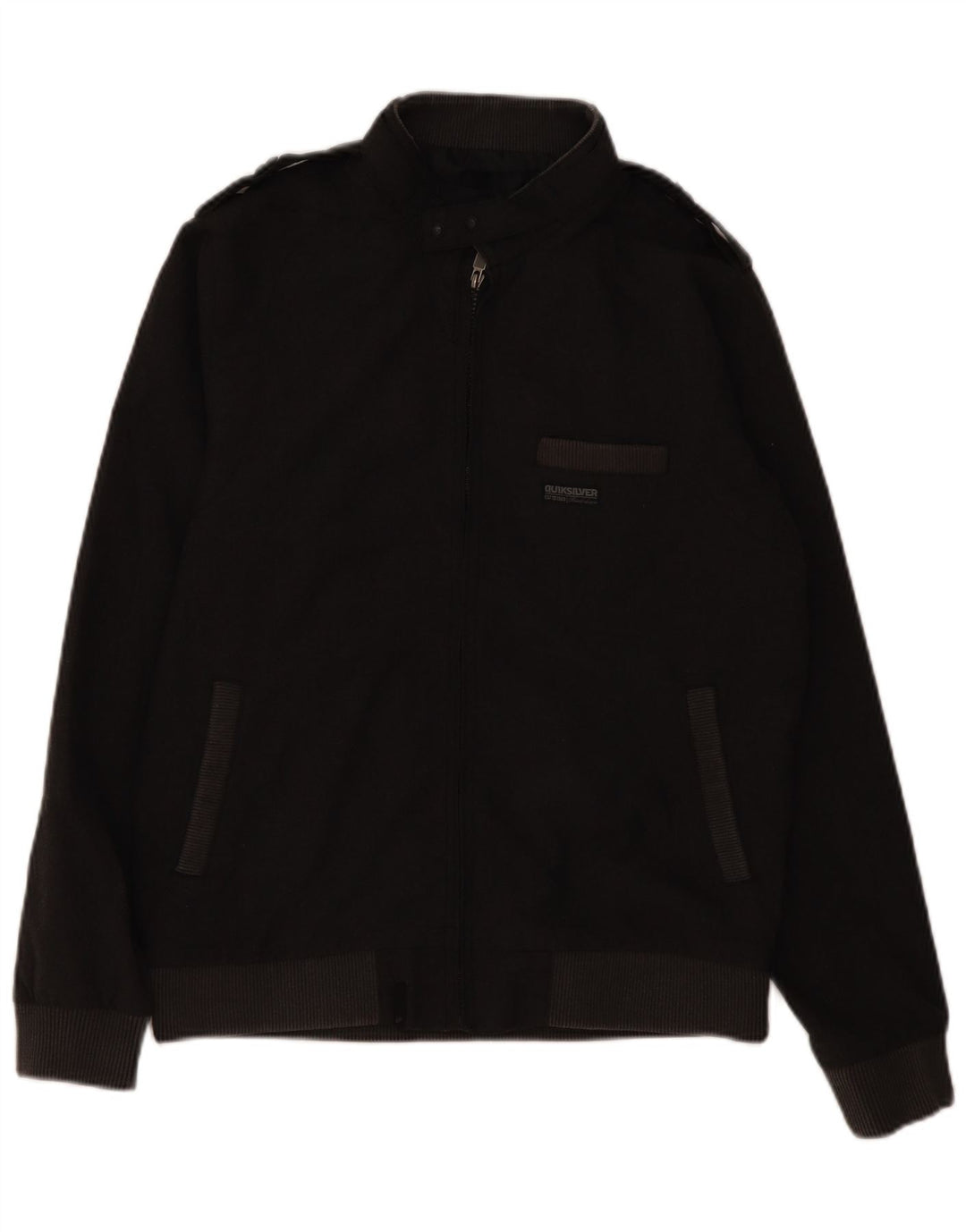 QUIKSILVER Mens Military Bomber Jacket UK 36 Small Grey Polyester