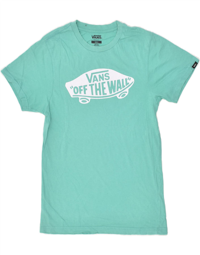 VANS Mens Slim Fit Graphic T-Shirt Top Small Turquoise | Vintage Vans | Thrift | Second-Hand Vans | Used Clothing | Messina Hembry 