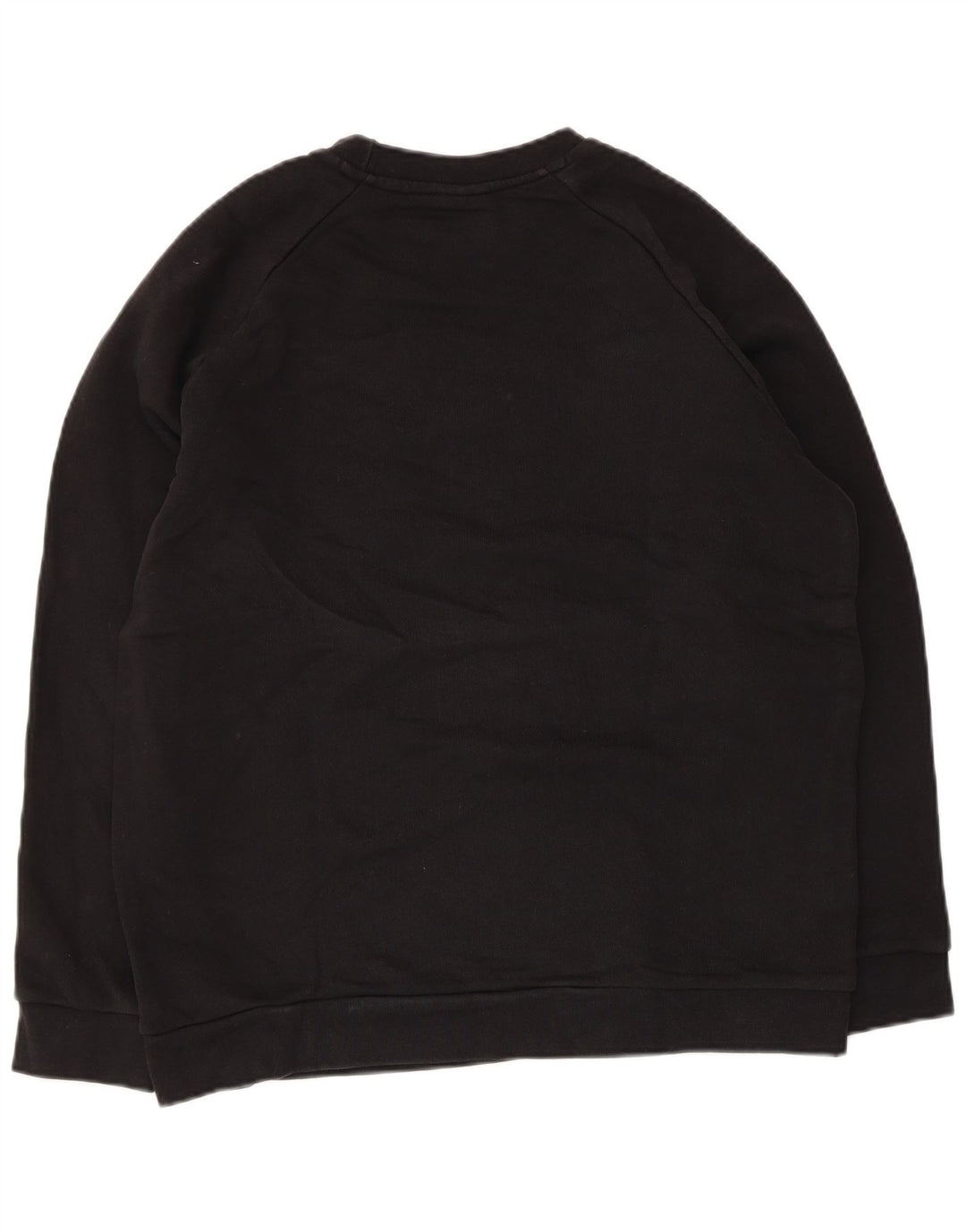ADIDAS Womens Graphic Oversized Sweatshirt Jumper UK 10 Small Black Cotton