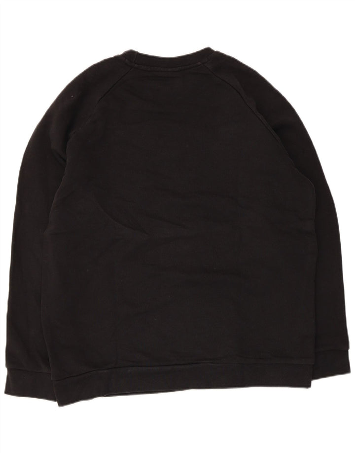 ADIDAS Womens Graphic Oversized Sweatshirt Jumper UK 10 Small Black Cotton