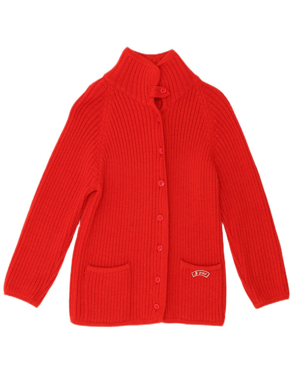 Vintage Womens Cardigan Sweater UK 10 Small Red Wool