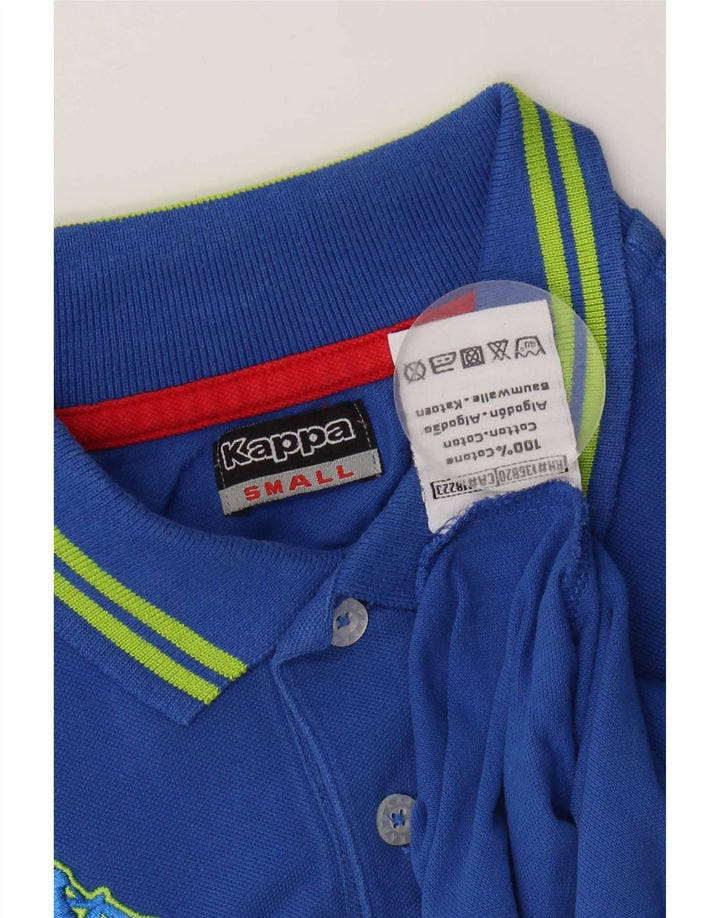 Kappa Mens Polo Shirt Small Blue Striped Cotton